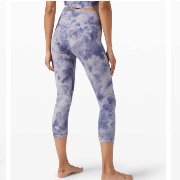 Lululemon Align Crop 21" in Diamond Dye Iced Iris Size 8 - Picture 2 of 11